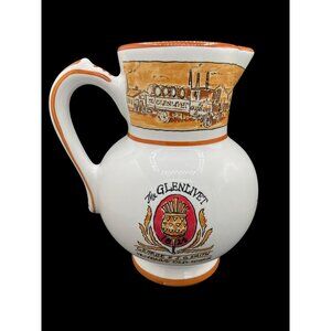 The Glenlivet Whiskey Porcelain Sculptured Pitcher Veritable France VTG Barware
